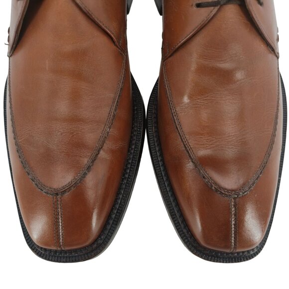 Mezlan Spain Mens 10M Brown Leather Dress Shoes Square-toe Oxfords Torello Derby - Picture 10 of 12